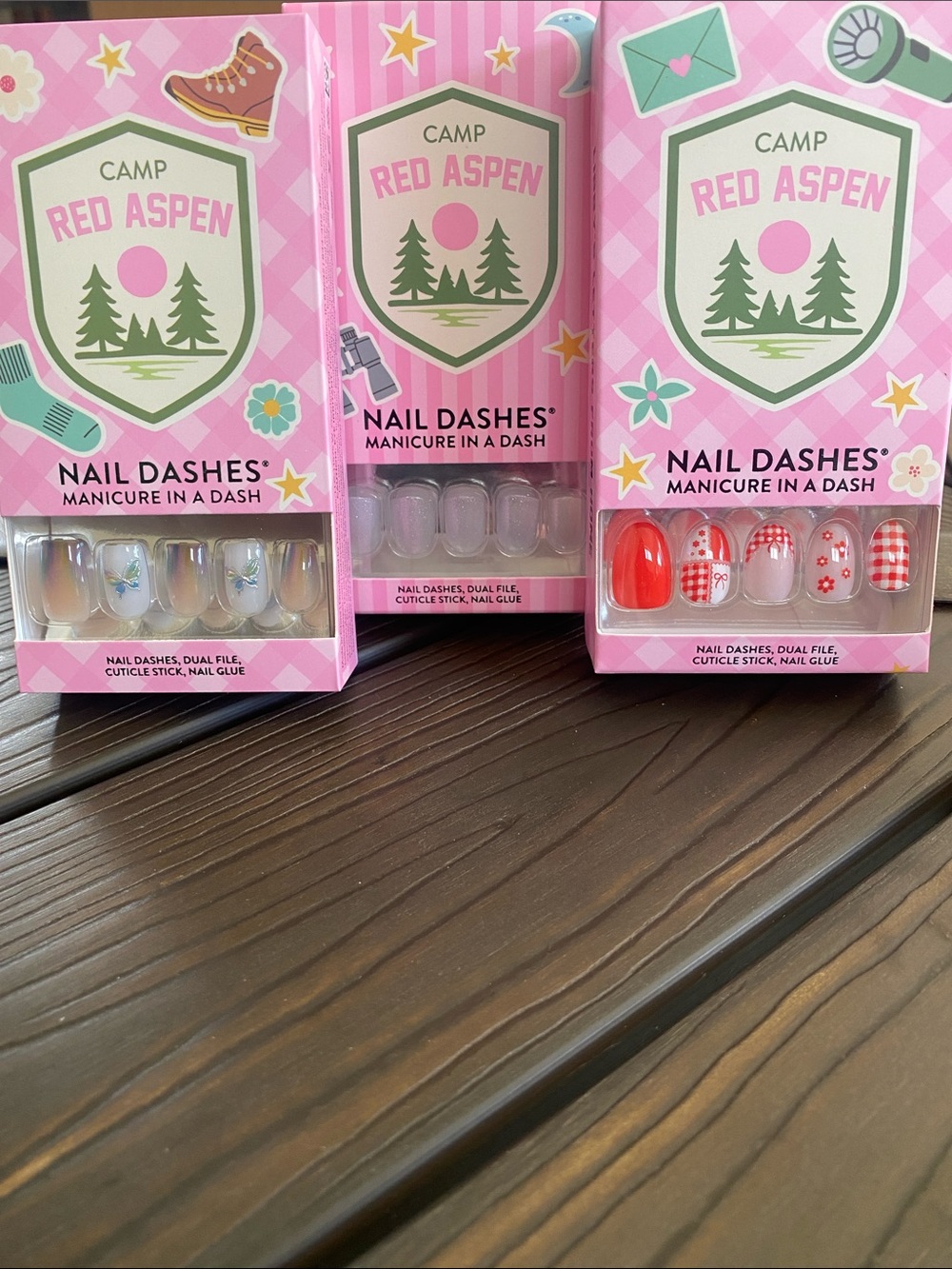 Nail Dashes, 3 sets. Brand new in boxes.